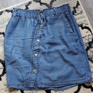 Splendid- Tencel Snap Front Paperbag Waist Skirt